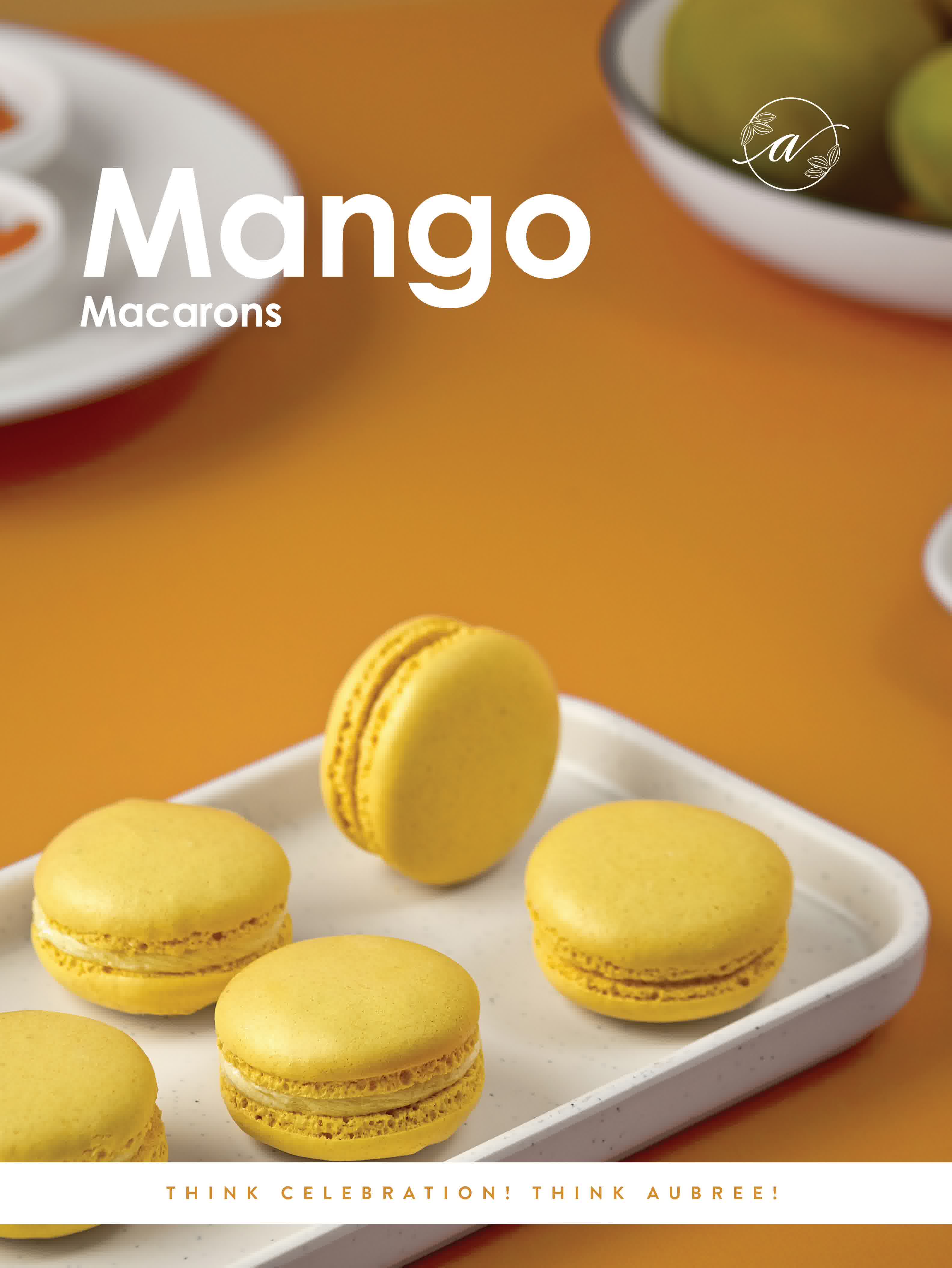 Mango Macarons- Eggless 